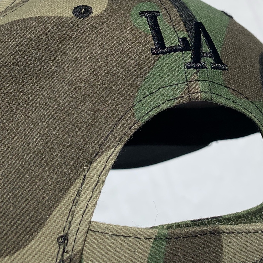 Los Angeles embroidered camouflage velcro strap baseball hat - Picture 5 of 7